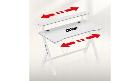 Biurko Gamingowe Ergonomiczne Komputerowe z Półką Stolik Biurowy Huzaro