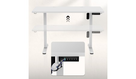 Biurko gamingowe elektryczne regulacja wysokości 72-118cm LED stolik Huzaro