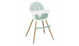 Krzesełko Do KARMIENIA dla DZIECI Tulano Green REGULOWANE SKŁADANE 2w1 TACA