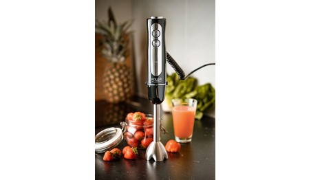BLENDER ręczny AD 4625 1500W czarny TURBO stal NIERDZEWNA 5 PRĘDKOŚCI