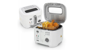 Frytkownica domowa 1800W pojemność 2,5L zamykana pokrywa kosz uchwyt Filtr