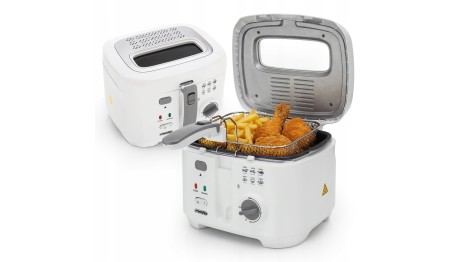 Frytkownica domowa 1800W pojemność 2,5L zamykana pokrywa kosz uchwyt Filtr