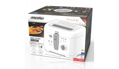 Frytkownica domowa 1800W pojemność 2,5L zamykana pokrywa kosz uchwyt Filtr