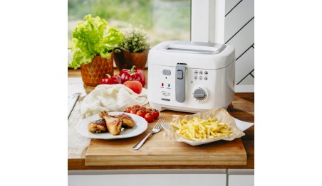 Frytkownica domowa 1800W pojemność 2,5L zamykana pokrywa kosz uchwyt Filtr