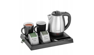 Czajnik Hotelowy 1,2L AD 1354 Taca Powitalna 2 Kubki Stal Nierdzewna