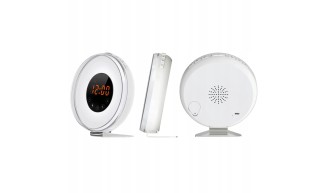 Radiobudzik świetlny LED SYMULACJA ŚWITU alarm dźwięki natury RADIO Lampka 2