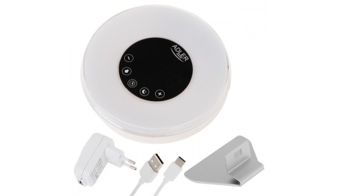 Radiobudzik świetlny LED SYMULACJA ŚWITU alarm dźwięki natury RADIO Lampka