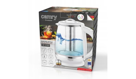 Czajnik elektryczny Camry CR1290w 2200 W 2 l biały