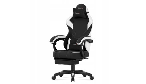 Fotel Gamingowy Ergonomiczny z Podnóżkiem Biurowy Regulowany Huzaro