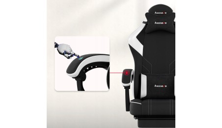 Fotel Gamingowy Ergonomiczny z Podnóżkiem Biurowy Regulowany Huzaro