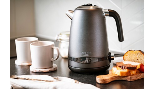 Czajnik ELEKTRYCZNY stalowy METALOWY 1,7L |LCD REGULACJA TEMPERATURY