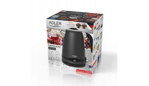 Czajnik ELEKTRYCZNY stalowy METALOWY 1,7L |LCD REGULACJA TEMPERATURY