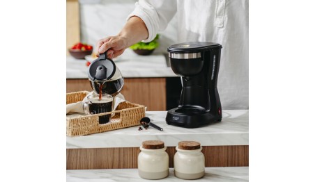 EKSPRES przelewowy AD 4381B 0,6 l KOMPAKTOWY MOC 600W FILTR