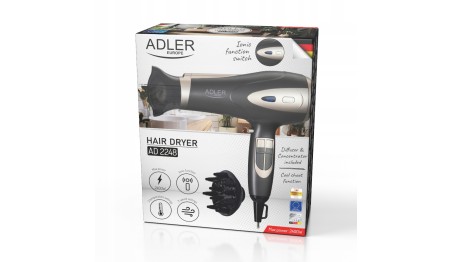 Suszarka do włosów 2400W jonizacja dyfuzor zimny nadmuch nowoczesny design