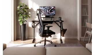 Biurko gamingowe komputerowe Stolik stół biurowy półka gniazdo USB uchwyt 2