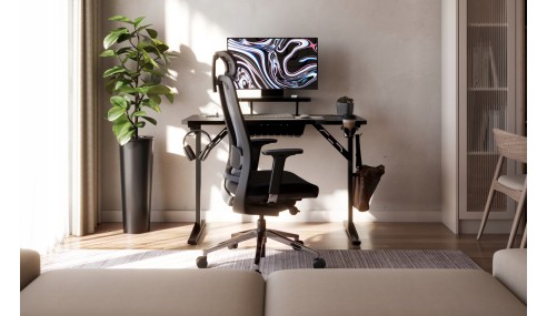 Biurko gamingowe komputerowe Stolik stół biurowy półka gniazdo USB uchwyt