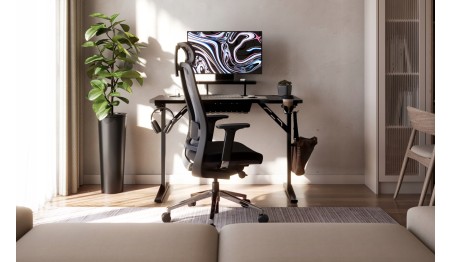 Biurko gamingowe komputerowe Stolik stół biurowy półka gniazdo USB uchwyt