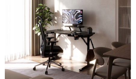 Biurko gamingowe komputerowe Stolik stół biurowy półka gniazdo USB uchwyt