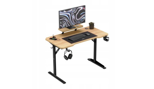 Biurko gamingowe komputerowe Stolik stół biurowy półka gniazdo USB uchwyt