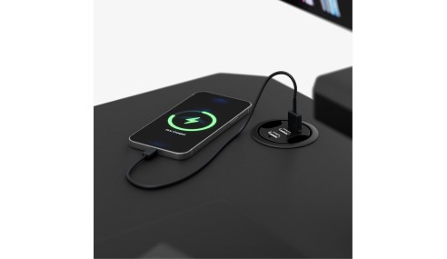 Biurko gamingowe komputerowe Stolik stół biurowy półka gniazdo USB uchwyt