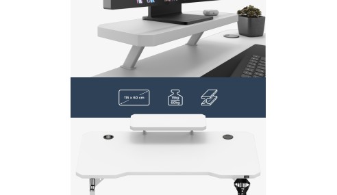 Biurko komputerowe gamingowe Stolik stół biurowy półka gniazdo USB uchwyt