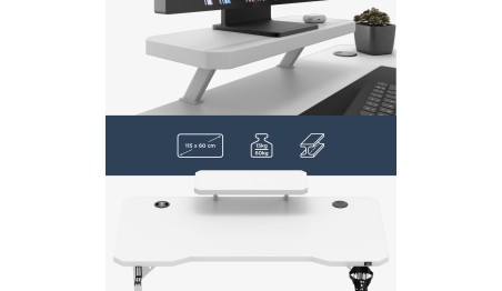 Biurko komputerowe gamingowe Stolik stół biurowy półka gniazdo USB uchwyt