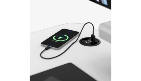 Biurko komputerowe gamingowe Stolik stół biurowy półka gniazdo USB uchwyt