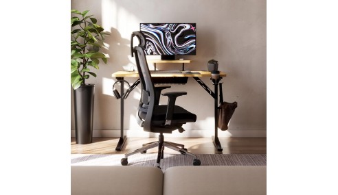 Biurko gamingowe komputerowe Stolik stół biurowy półka gniazdo USB uchwyt