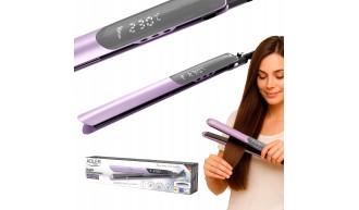 Adler Prostownica keratynowa, LCD, 6 poziomów 130-230°C + etui i rękawiczka