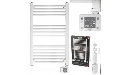 Grzejnik łazienkowy elektryczny Adler 600 W 50 x 90 mm biały DRABINKA