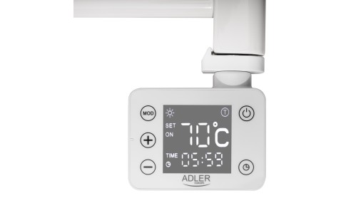 Grzejnik łazienkowy elektryczny Adler 600 W 50 x 90 mm biały DRABINKA