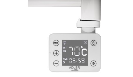 Grzejnik łazienkowy elektryczny Adler 600 W 50 x 90 mm biały DRABINKA