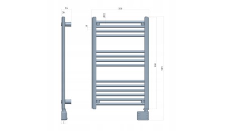 Grzejnik łazienkowy elektryczny Adler 600 W 50 x 90 mm biały DRABINKA