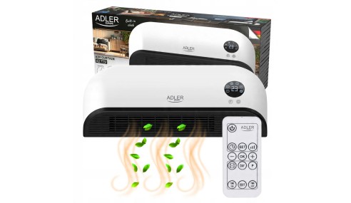 Adler LED Nagrzewnica | AD 7751 | Kurtyna powietrzna | 2000 W | Biały