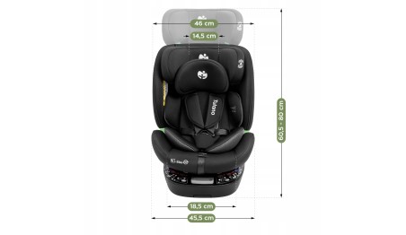 Fotelik samochodowy obrotowy Tulano I-SIZE Obrót 360° ISOFIX + Top Tether