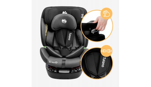 Fotelik samochodowy obrotowy Tulano I-SIZE Obrót 360° ISOFIX + Top Tether