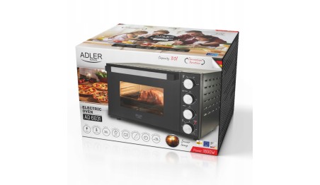Mini Piekarnik elektryczny 30L termoobieg 12 trybów rożen ruszt timer