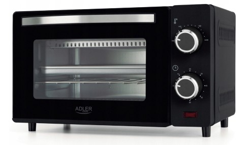 Mini Piekarnik Elektryczny 9L 650W Regulacja temperatury Timer Ruszt Blacha