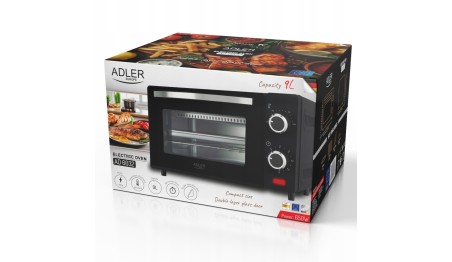Mini Piekarnik Elektryczny 9L 650W Regulacja temperatury Timer Ruszt Blacha
