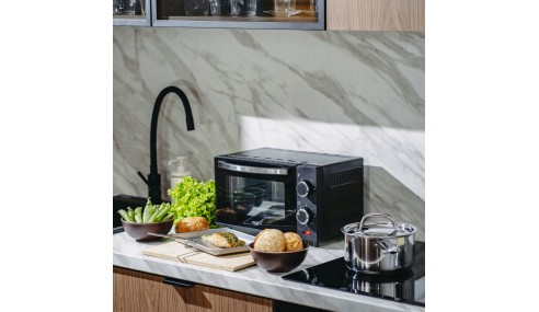 Mini Piekarnik Elektryczny 9L 650W Regulacja temperatury Timer Ruszt Blacha