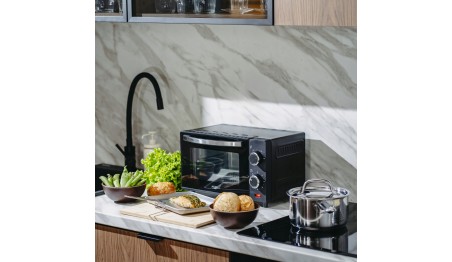 Mini Piekarnik Elektryczny 9L 650W Regulacja temperatury Timer Ruszt Blacha