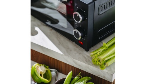 Mini Piekarnik Elektryczny 9L 650W Regulacja temperatury Timer Ruszt Blacha