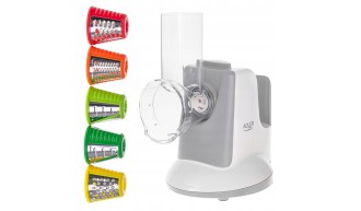 Szatkownica elektryczna do warzyw 5 nasadek stabilna z uchwytem Tarka