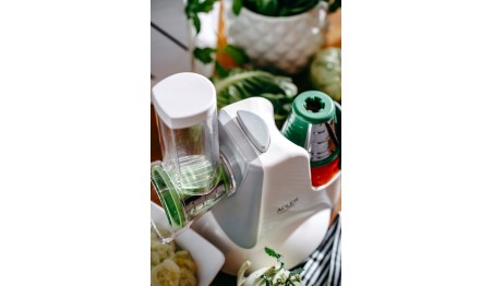 Szatkownica elektryczna do warzyw 5 nasadek stabilna z uchwytem Tarka