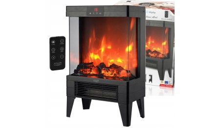 Kominek elektryczny LED z pilotem 3D efekt płomienia 2moce 1000/2000W Timer