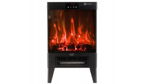 Kominek elektryczny LED z pilotem 3D efekt płomienia 2moce 1000/2000W Timer