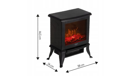 Kominek elektryczny 3D efekt płomienia 2 moce grzewcze 1000/1800W Termostat