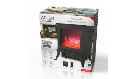 Kominek elektryczny 3D efekt płomienia 2 moce grzewcze 1000/1800W Termostat