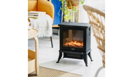 Kominek elektryczny 3D efekt płomienia 2 moce grzewcze 1000/1800W Termostat