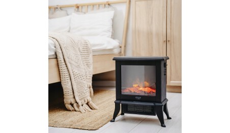 Kominek elektryczny 3D efekt płomienia 2 moce grzewcze 1000/1800W Termostat